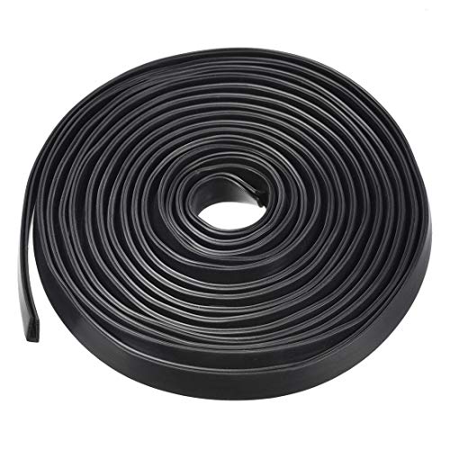 uxcell Edge Trim U Seal Extrusion, Silicone Black U Channel Edge Protector Sheet Fits 5/64-5/32inch Edge 5M/16.4Ft Length - size: 5000mmx7mmx10mm