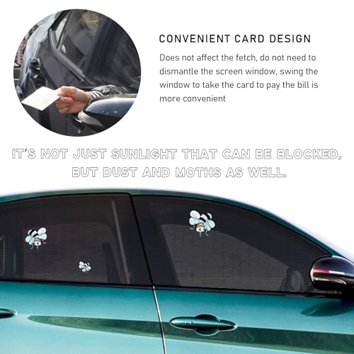 Ohleats 2 PCS Car Window Shades, Auto Front Rear Side Window Sun Shades for Block Heat & UV Protection, Breathable Mesh Baby Window Screen Covers, Universal Car Accessories (SUV Front) - size: SUV Front