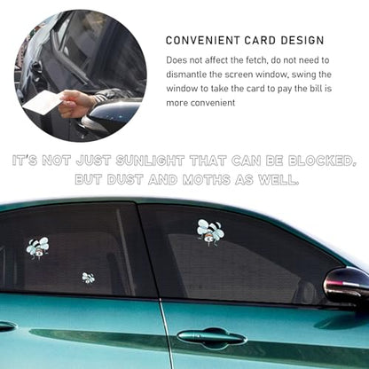 Ohleats 2 PCS Car Window Shades, Auto Front Rear Side Window Sun Shades for Block Heat & UV Protection, Breathable Mesh Baby Window Screen Covers, Universal Car Accessories (SUV Back) - size: SUV Back