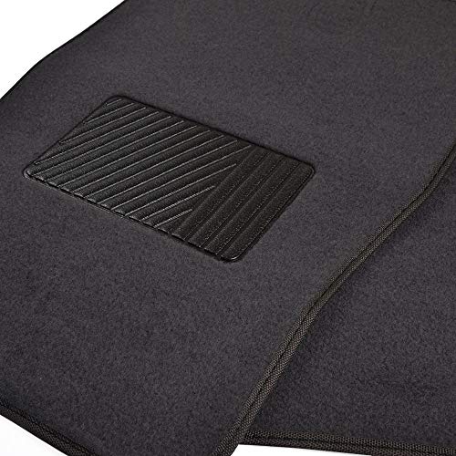 BDK MT-120-CC Interlock Car Floor Mats-Secure No-Slip Technology for Automotive Interiors Inter-Locking Carpet, 4 Piece, Charcoal - color: Charcoal
