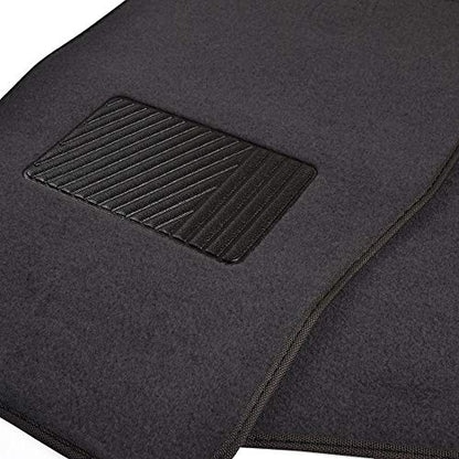 BDK MT-120-CC Interlock Car Floor Mats-Secure No-Slip Technology for Automotive Interiors Inter-Locking Carpet, 4 Piece, Charcoal - color: Charcoal