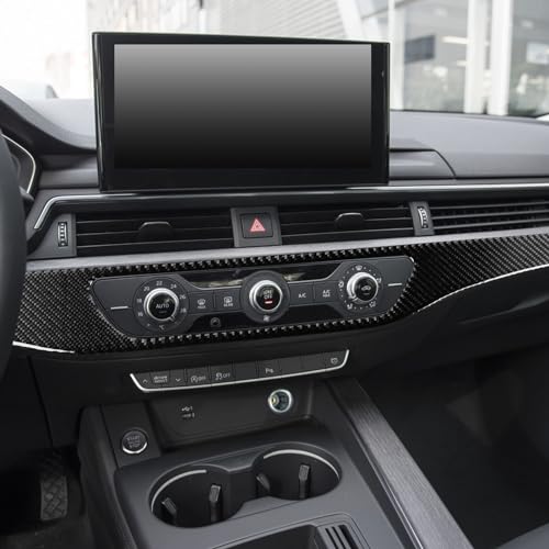 NVCNX Real Carbon Fiber Compatible with Audi B9 A4 S4 2017-2025 / A5 S5 RS5 2018-2025 2019 2020 2021 2022 2023 2024 Dash Center Co-Pilot Side Panel Trim Cover Sticker Decal Exterior Accessories 1PC - color: Dash Center Co-pilot Side Panel Trim