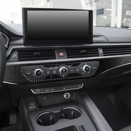 NVCNX Real Carbon Fiber Compatible with Audi B9 A4 S4 2017-2025 / A5 S5 RS5 2018-2025 2019 2020 2021 2022 2023 2024 Dash Center Co-Pilot Side Panel Trim Cover Sticker Decal Exterior Accessories 1PC - color: Dash Center Co-pilot Side Panel Trim