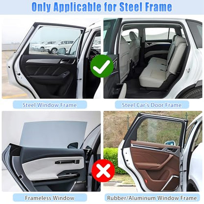 ZATOOTO Car Window Covers for Rear Privacy Car Shade for Baby Back Window Sunshade of Soft Suede UV Protection & Light Blocking Baby Sun Shades for Camping Eating and Rest, 16.69×31.5in - color: JP-Ola-85*50
