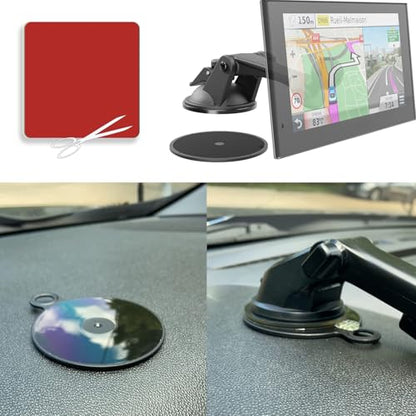 Double-Sided Adhesive Pad and Electrostatic Film for Dash Cam,Customizable,Residue-Free Accessory for Car Windshields, Includes 4 Adhesion Promoter. - color: The Red Double-sided Sticker Adhesive