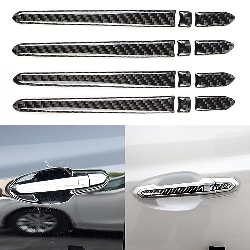 NVCNX Carbon Fiber Compatible with Cadillac XT6 2020-2025 / XT5 2017-2025 2018 2019 2020 2021 2022 2023 2024 Accessories Car External Door Handle Cover Exterior Trim Black - color: External Door Handle Trim
