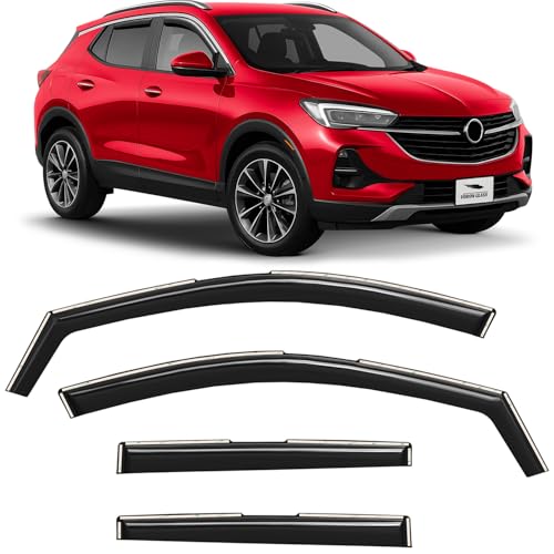 Voron Glass in-Channel Extra Durable Rain Guards for Buick Encore GX 2020-2026, Window Deflectors, Vent Window Visors, 4 Pieces - 200703 - color: For Encore GX 20-26