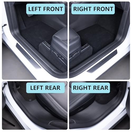 for 2025+ Tesla Model Y Juniper 7PCS TPE Door Threshold Strip & Center Console Saddle Side Protectors & 2nd Row Seat Lower Protector Anti-dust Pads 2025 2026 Model Y Juniper Accessories
