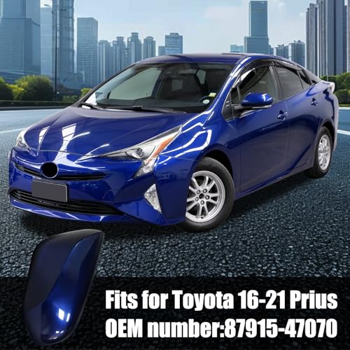 Right Passenger Side Car Mirror Cap Cover Compatible with Toyota Prius 2016 2017 2018 2019 2020 2021, Direct Replacement, 87915-47070, Blue - color: blue, size: Right