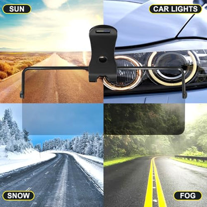 Sun Visor Extender for Cars, Upgraded Sun Visor Extender for Car Easy to Install, Universal UV400 Anti-Glare Protects from Glare, UV Rays, Snow Blindness for Safe Drivin, Clip on - size: Car Daytime-Upgraded
