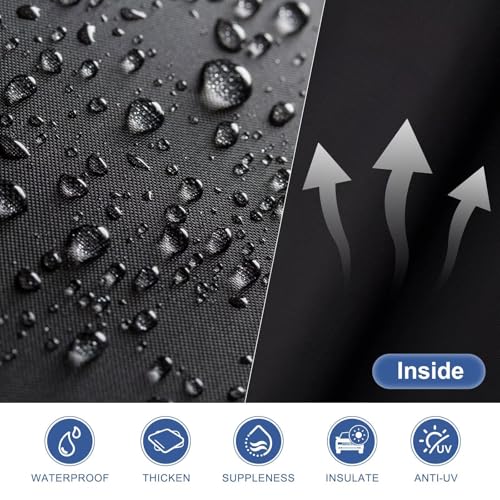 Kayme SUV Car Cover Custom Fit for BMW X5, Audi Q7/SQ7, VW Volkswagen Atlas, Windproof Upgraded & 100% Waterproof. All-Weather Full Exterior Cover Rain Sun Snow Protector with Door Zipper and Towel. - size: Fit for BMW X5,Audi Q7,Volkswagen Atlas