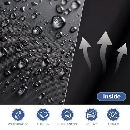Kayme SUV Car Cover Custom Fit for BMW X5, Audi Q7/SQ7, VW Volkswagen Atlas, Windproof Upgraded & 100% Waterproof. All-Weather Full Exterior Cover Rain Sun Snow Protector with Door Zipper and Towel. - size: Fit for BMW X5,Audi Q7,Volkswagen Atlas