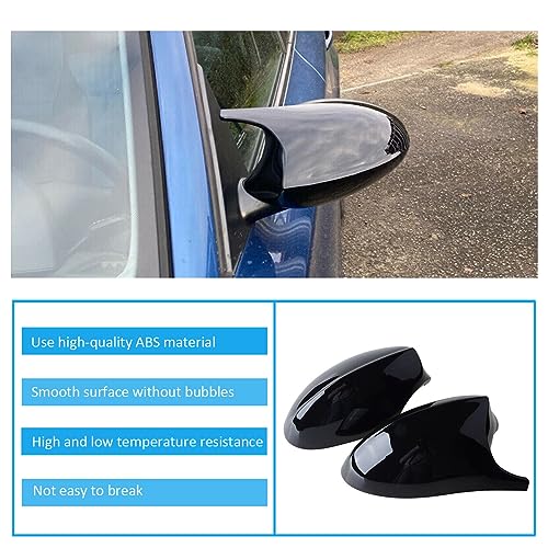 Side Mirror Cover Caps Compatible with BMW E90 E91 2005-2007, E92 E93 E81 E82 E87 E88 Pre-LCI Door Rearview Mirror Cap Replacement for 328i 325i, Gloss Black - size: Gloss Black, style: 05-07 E90