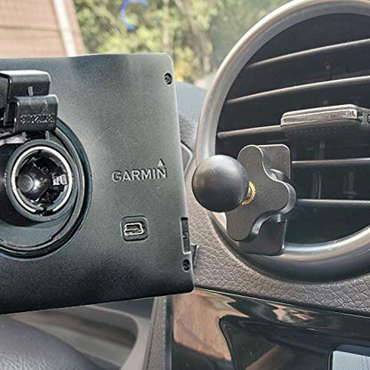 for Garmin Air Vent Mount Holder - 17mm Ball Phone/GPS Vent Mount Base with Silicone Clip & Adjustable Knob for Garmin Nuvi Drive Drivesmart Dezl Zumo Driveassist DriveLuxe StreetPilot RV - size: Air Vent Mount