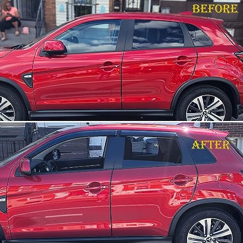 Original Side Rain Guards, 4pcs Out-Channel Tape-On Nice Wind Deflector Set, Window Visors fit for 2007-2014 Chevrolet Tahoe 2007-2014 GMC Yukon (Not Fit Yukon XL Model) 94514 - size: 07-14 Tahoe/Yukon
