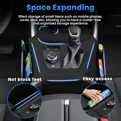Autorder Silicone Center Console Organizer for 2019-2026 Toyota RAV4 Accessories Seat Gap Storage Box Soft Gear Shift Panel Trim Cover - size: 2019-2026 Toyota RAV4