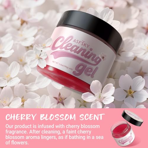 ASFSKY Car Cleaning Gel (Pink,Sakura) Cleaning Putty Universal Dust Cleaning Car Interior Cleaner Keyboard Dust Remover Car Slime Gifts for Men Women girl（1 pack） - color: Pink
