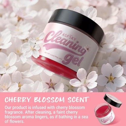 ASFSKY Car Cleaning Gel (Pink,Sakura) Cleaning Putty Universal Dust Cleaning Car Interior Cleaner Keyboard Dust Remover Car Slime Gifts for Men Women girl（1 pack） - color: Pink