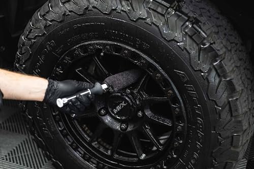 Detail Factory - Wheel Brush Kit with Interchangeable Microfiber Covers - Ultra-Soft Cleaning, Washing and Detailing Wheels, Tires, and Rims - Black Ice - color: Black Ice