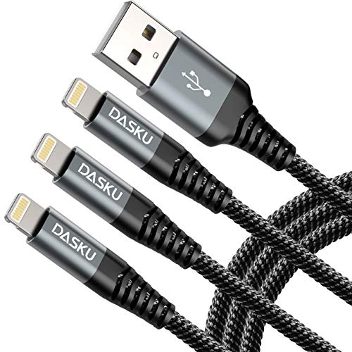 10 Ft iPhone Charger Cord 3Pack Long MFi Certified Lightning Cable 10 Feet Braided USB iPhone Charging Cord with Apple iPhone 14 13 12 11 Pro Max XS XR X 8 7 6 5 Plus iPad - color: Black, size: 10FT, style: USB A