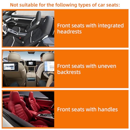 2 Pack Car Organizer Backseat, Car Back Seat Organizer Protector with 12 Storage Pockets, Waterproof Back of Seat Car Storage Organizer Kick Mats for Kids Baby