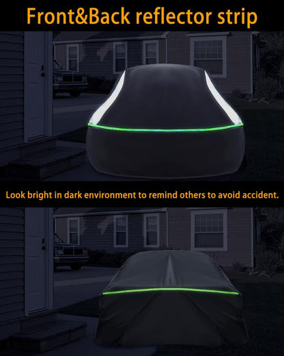 Full Enclosed SUV Car Cover Universal Fit Wrangler 4 Door/Grand Cherokee,Outback,BMW X5,Lexus RX350,Model y,Equinox,Edge,4Runner/Highlander,Pilot,Audi Q5,Infiniti QX50/55/70,Macan/Cayenne,MDX - size: 8.For SUV/Jeep Length 185-198 inches