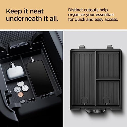 Spigen Console Organizer Tray for Rivian R1T and R1S 2026 2025 2024 2023 2022 - size: Rivian R1S & R1T