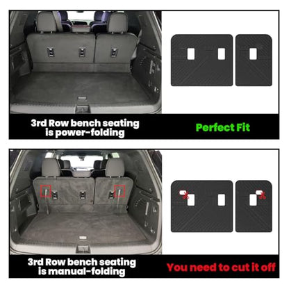 LASFIT Trunk Mat with Backrest Mat for Chevrolet Chevy Traverse 2024-2026 & GMC Acadia 2024-2026 & Buick Enclave 2025-2026, All Weather TPE Custom Fit Cargo Mat Trunk Liner with Backrest Mat, Black - size: Cargo Liner for Traverse/Acadia/Enclave 2024-2026