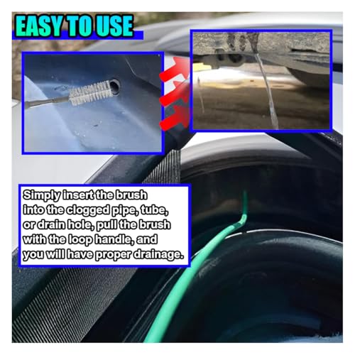 Auto Sunroof Drain Cleaning Tool, 78 Inch Long Pipe Cleaners & Flexible Drain Brush, Slim Tube Cleaning Brush Dredging Tool for Car Sunroof, Windshield Wiper Drain Hole (1PC) - size: 1PC