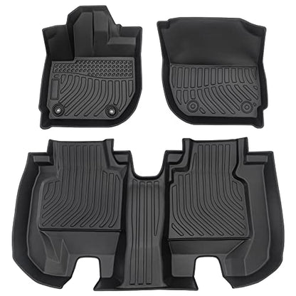 Floor Mats for 2016-2022 Honda HR-V,All-Weather TPE Rubber Car Floor Mats Custom Fit Full Set Includes 1st and 2nd Rows Maximum Coverage Anti-Slip 1st & 2nd Row Black (2016-2022 HR-V) - color: 2016-2022 HR-V