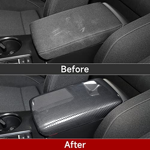 Car Central Armrest Box Cover Decals for 2022 2023 2024 2025 Honda Civic 11th Gen Accessories ABS Carbon Fiber Interior Stickers - color: Armrest Box Cover