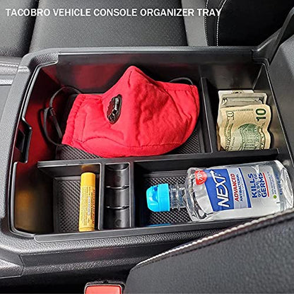 Center Console Organizer Tray Compatible with Atlas Accessories 2018 2019 2020 2021 2022 2023 Cross Sport Armrest Glove Box Secondary Storage Divider ABS Materials - Black Trim