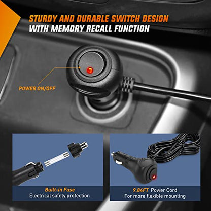 Nilight White Emergency Strobe Lights Windshield Hazard Warning Safety Flash with Suction Cups Super Bright LED Light for Police Enforcement Firefighters Vehicle Truck - color: White
