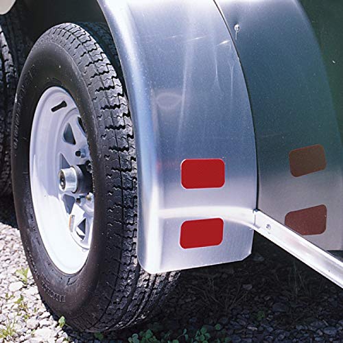 All Star Truck Parts Amber/Red 2x3 Rectangle High Visibility Reflective Stick-On Prism Reflector DOT-SAE Strong Weatherproof Trailer Camper RV Flatbed Fender Property Boat Marine Sign (Red, Qty 24) - color: RED, size: 24 PACK