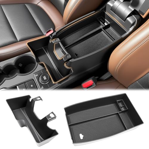 Center Console Organizer Compatible with 2021-2025 Ford Bronco Sport/2020-2025 Ford Escape Hanging Armrest Box Arm Rest Storage Tray for Bronco Sport/Escape Accessories(Hanging+Armrest Tray) - color: hanging storage tray+armrest storage tray