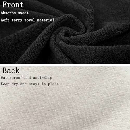Waterproof Sweat Towel Seat Cover Universal Non-Slip for Car Truck SUV Seat Protector for Pet & Kid Workout Outdoor or Sport Activities，Machine Washable (Black)