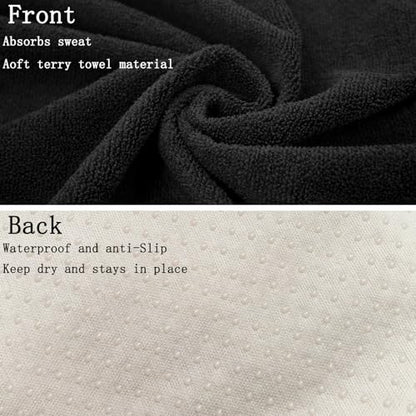 Waterproof Sweat Towel Seat Cover Universal Non-Slip for Car Truck SUV Seat Protector for Pet & Kid Workout Outdoor or Sport Activities，Machine Washable (Black)