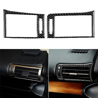 NVCNX Car Dashboard Sides Air Vent Outlet Frame Cover Decal Compatible with Lexus IS250 2014 2015 / IS200t 2016 2017 / IS300 2016-2020 / IS350 2014-2020 Carbon Fiber Interior Trim Accessories Black - color: Air Vent - B