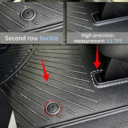 Floor Mats for 2017-2025 2026 Chrysler Pacifica(Hybrid Models), Fit 7 and 8 Passenger Model with Cargo Liners,TPE All Weather Protection Car Full Set Mats,for Pacifica 2017-2026 car Accessories - size: 2017-2026 Pacifica Full Set Mat（non Fuel）
