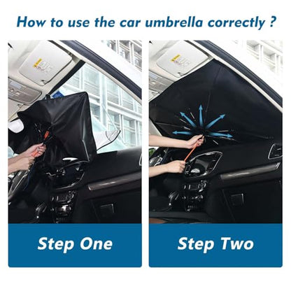 Funny Dog Cat Car Windshield Sun Shade Astronaut Foldable Car Umbrella Sun Visor Sunshade Cover for Most Vehicles - color: Astronaut Cat Dog