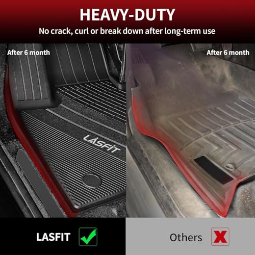 LASFIT Floor Mats&Trunk Mat Fit for BMW X5 2019-2024 2025 2026 40i/45e/50e/50i/M/M50i/M60i, All Weather TPE Custom Fit 1st&2nd Row Full Set Car Mats & Cargo Liner(Only for 5 Passengers), Black - size: 3) X5 2019-2025 2026 | Full Set