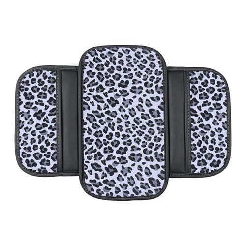 Auto Center Console Pad PU Leather Car Armrest Seat Box Cover Protector Universal Fit (White Gray) - color: White Gray