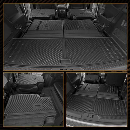 Naibeve Floor Mats for 2009-2017 Volkswagen Tiguan - All Weather Custom Fit for Volkswagen Tiguan Floor Mats Cargo Mat Backrest Mats Waterproof Interior Accessories - size: 1)Tiguan|2009-2017
