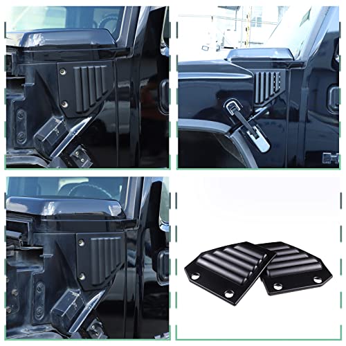 2PCS Car Side Vent Cover Hood Intake Bezel Trim Molding Compatible with 2003-2009 Hummer H2,Side Scoop Hood Cover Car Exterior Accessories (Matter Black) - color: Matter black