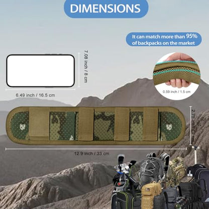 ZINMARK 2Pcs Ultra-Thick Shoulder Pad Cushions for Laptop Bags,Messenger Bags,Briefcases,Luggage, Tool Bags,Travel Bags etc - color: Camouflage Green