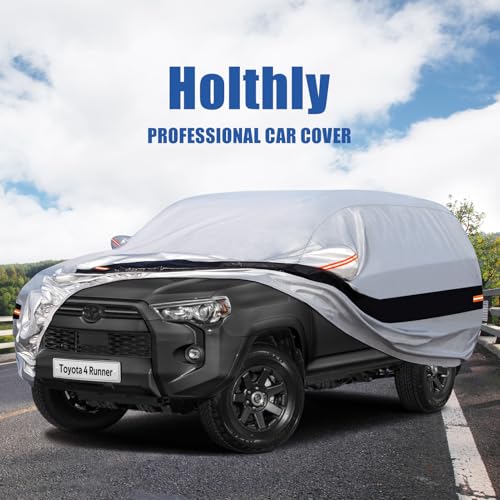 10 Layers SUV Car Cover Custom Fit for Toyota 4Runner (2002-2025) Waterproof All Weather for Automobiles, Full Cover Rain Sun UV Protection.Silver - size: Custom fit for Toyota 4Runner