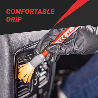 Maxshine Medium #12 Universal Ultra Soft Detailing Brush – Professional Brush for Interior, Exterior, Leather Seats, Engine Bay & Wheels – Premium Car Care Detailing Tool - size: Medium #12