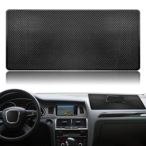 Dashboard mat Rubber Non-Slip mat, 15.7"x7.8" Large Size car Non-Slip mat, car Dashboard Accessories for car Interior Organizer. - color: 15.7"x7.8" Grid