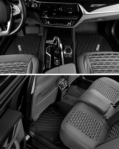 3W Floor Mats Custom Fit for BMW X5 (F15) 2014-2018 / BMW X6 (F16) 2015-2019, All Weather TPE Floor Liner 1st & 2nd Row Accessories Car Mats - style: 3) X5 2014-2018 | X6 2015-2019 | Floor Mats