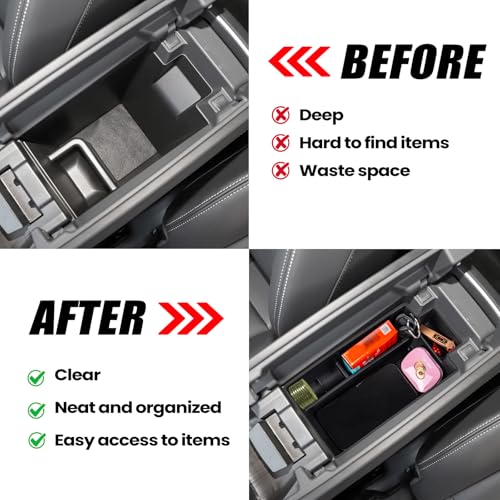 Center Console Organizer Compatible with Nissan Rogue 2021 2022 2023 2024 2025 2026 Armrest Storage Box Insert Tray Interior Secondary Accessories(Armrest Storage Tray) - size: 1PCS Armrest Storage Tray